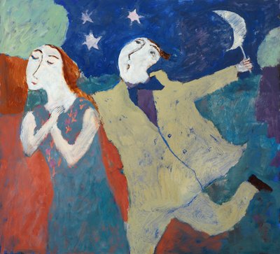 Mond an einem Stock, 2004 von Susan Bower